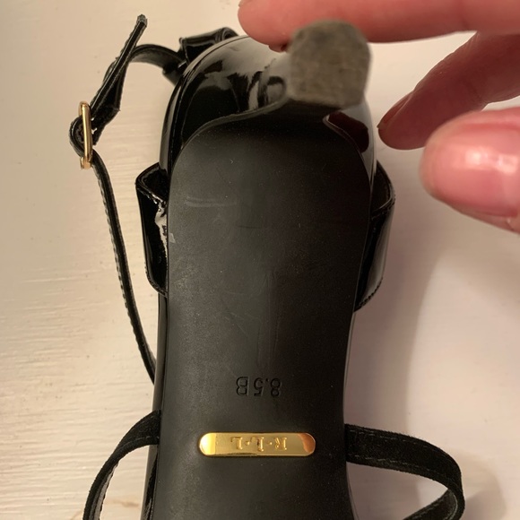 Ralph Lauren black strap heels size 8.5 - Picture 6 of 6